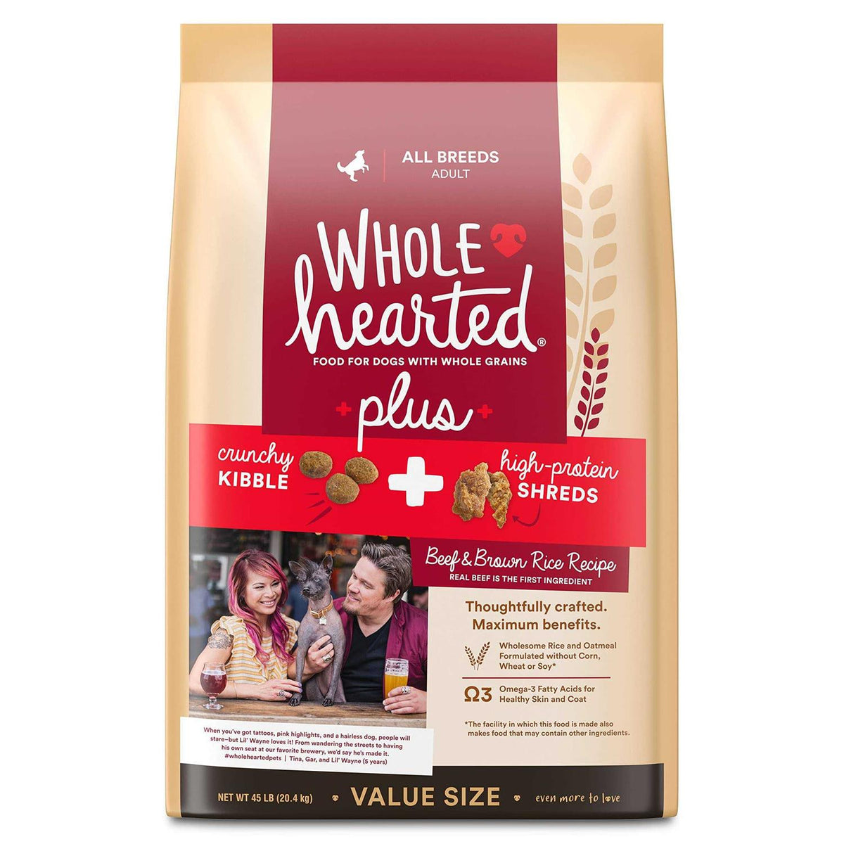 Brown Rice Whole Grains Dry Dog Food V8361