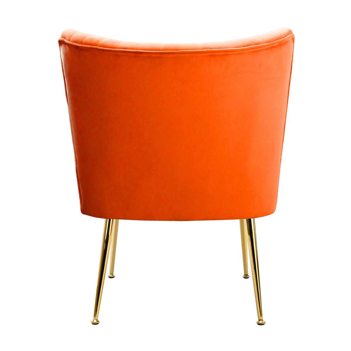 Orange Tufted Velvet Accent Chair Y5031