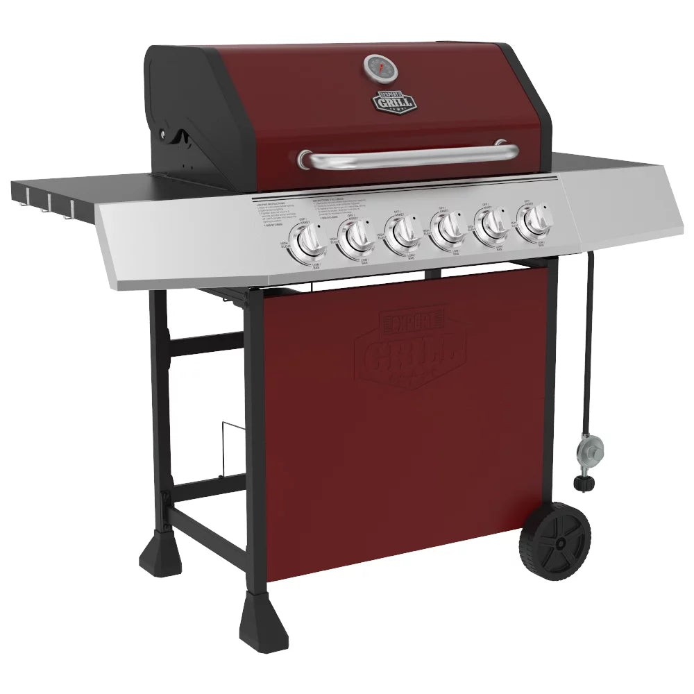 6 Burner Propane Gas Grill in Black G920