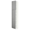 High Cabinet with shelves/2 Doors, white/Bodbyn Gray, 18x15x90 X81517