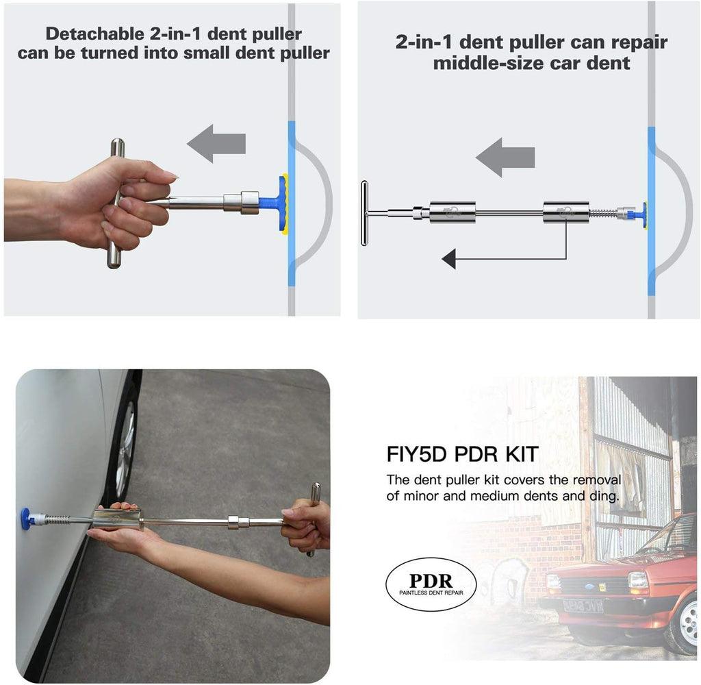 Paintless Dent Removal Tools Auto Dent Repair Kit Puller Sets O13541