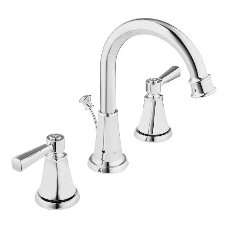 8 in. Widespread Double-Handle High-Arc Bathroom Faucet in Chrome H574