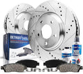 10.83 (275mm) Front Drilled and Slotted Disc Rotors + Brake Pads 6pc Set X24904
