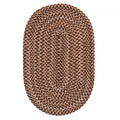 Brown Braided Indoor/Outdoor Area Rug 5' x 8' Oval T408172