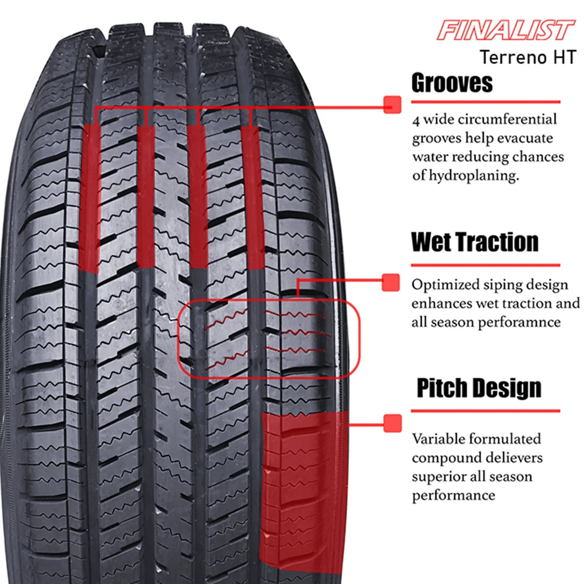 All Season Highway Terrain Tire LT215/85R16 K987