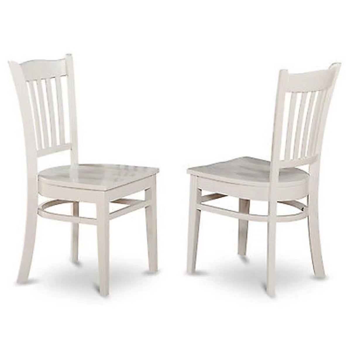 Linen White Wood Dining Chair Pack of 2 L9248