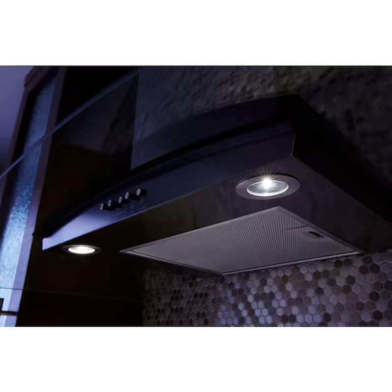 36 in. Black Stainless Steel Wall Mount Range Hood S1956