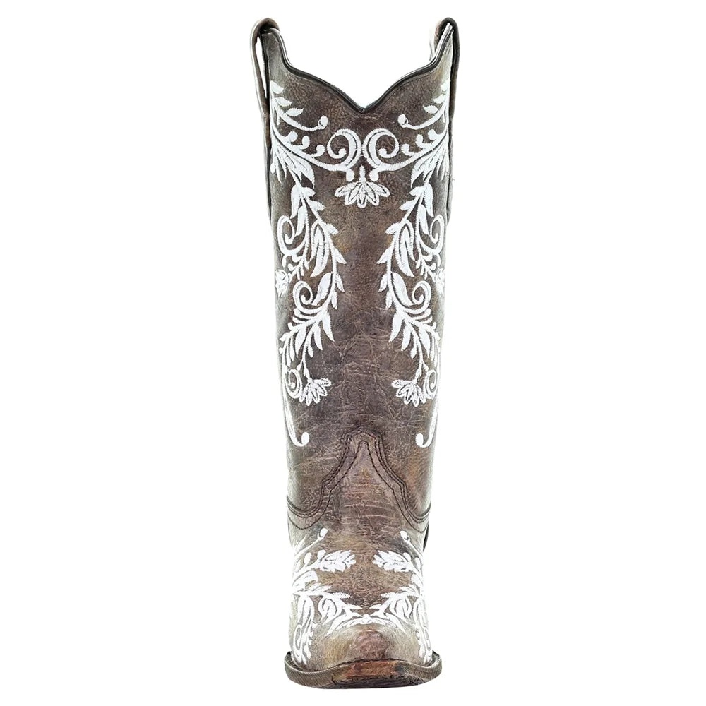 Glow In The Dark Studded Snip Toe Knee High Dress Boots V949