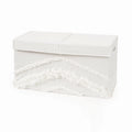 Ivory Tufted Fabric Storage Toy Box N43581