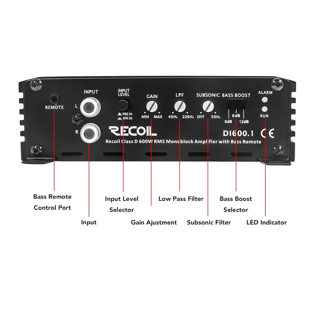 1200 Watts Mono-Block Car Audio Subwoofer Amplifier E669