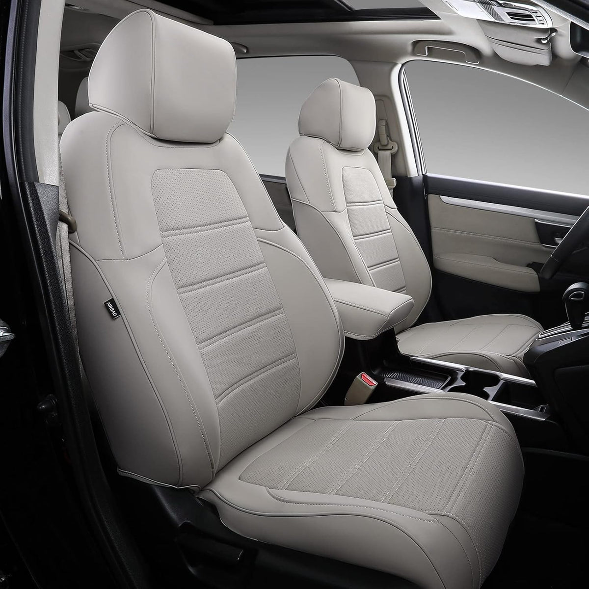 Grey Full Set Car Seat Covers U6859