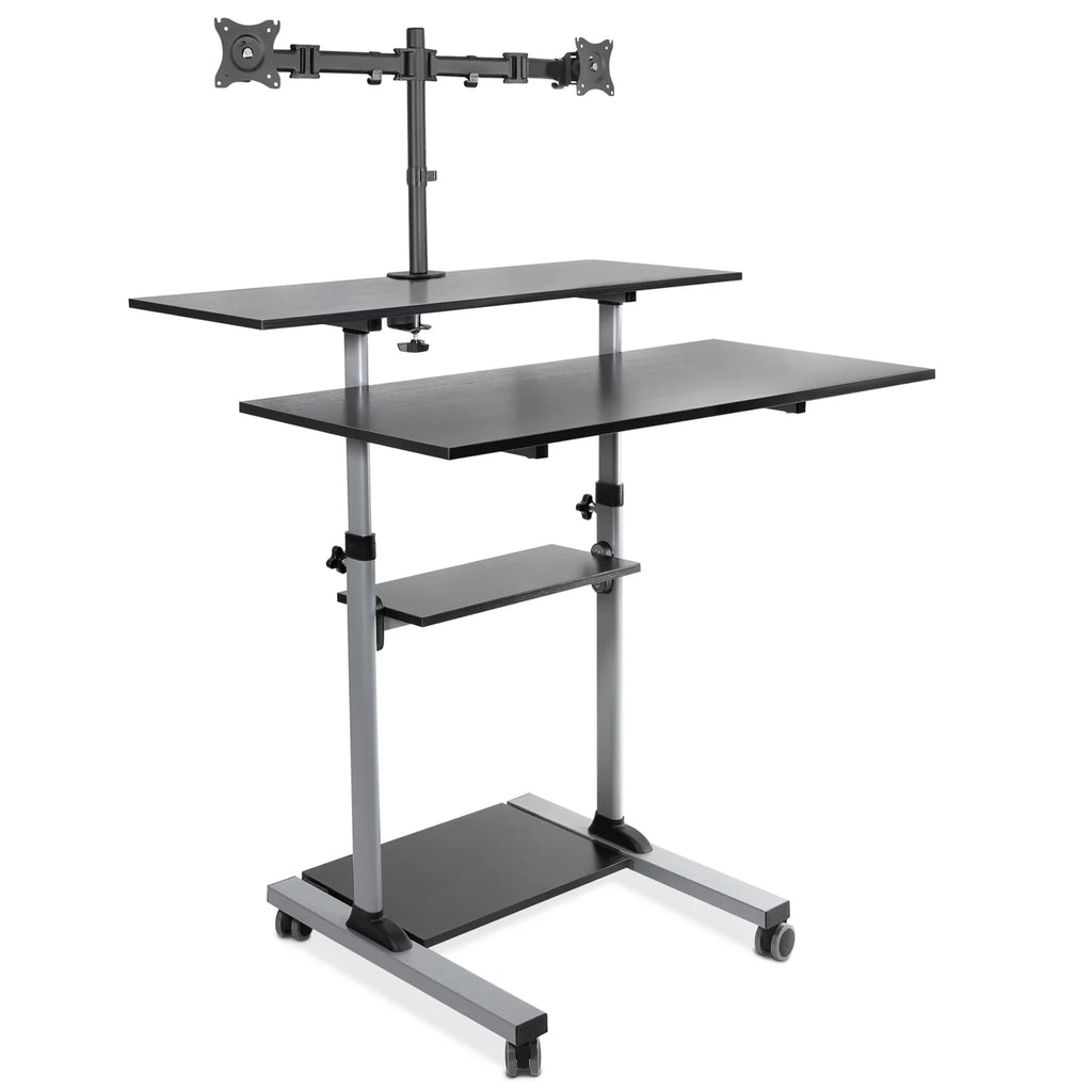 Height Adjustable Standing Desk with Dual Monitor Mount D803
