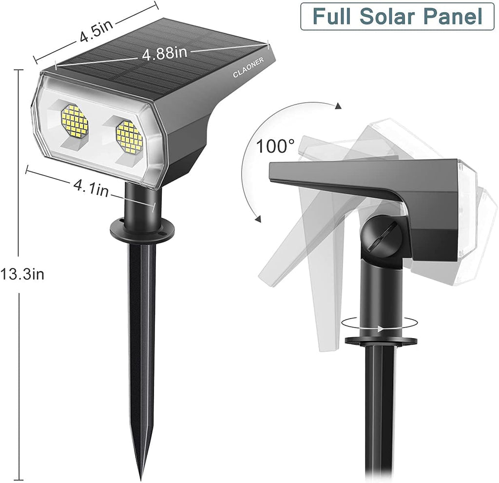 48 LEDs IP65 2 in 1 Solar Spotlights 8 Pack Cold White K947327