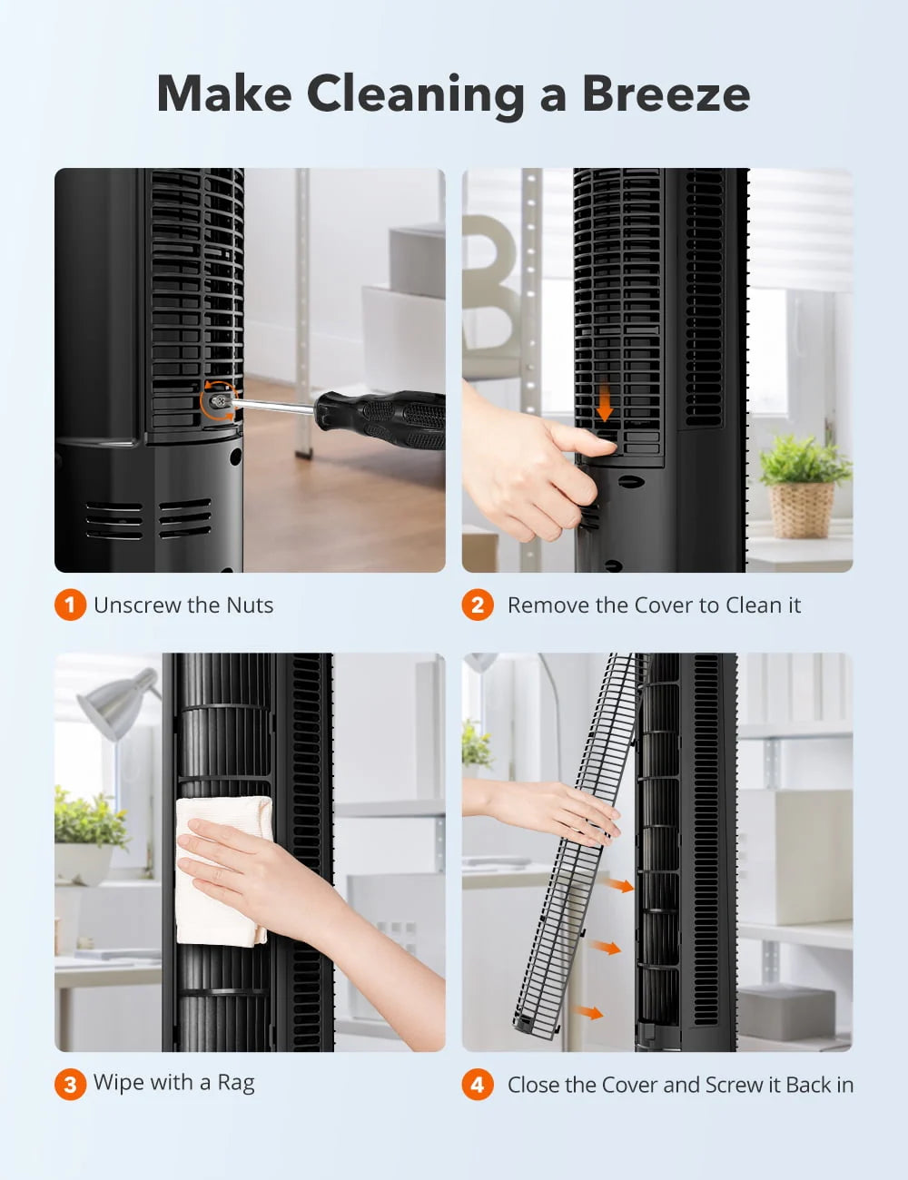 Oscillating Tower Fan with Remote S395263