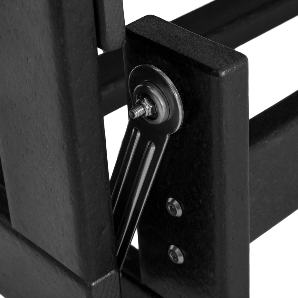 Black HDPE Double Patio Glider Bench S5639