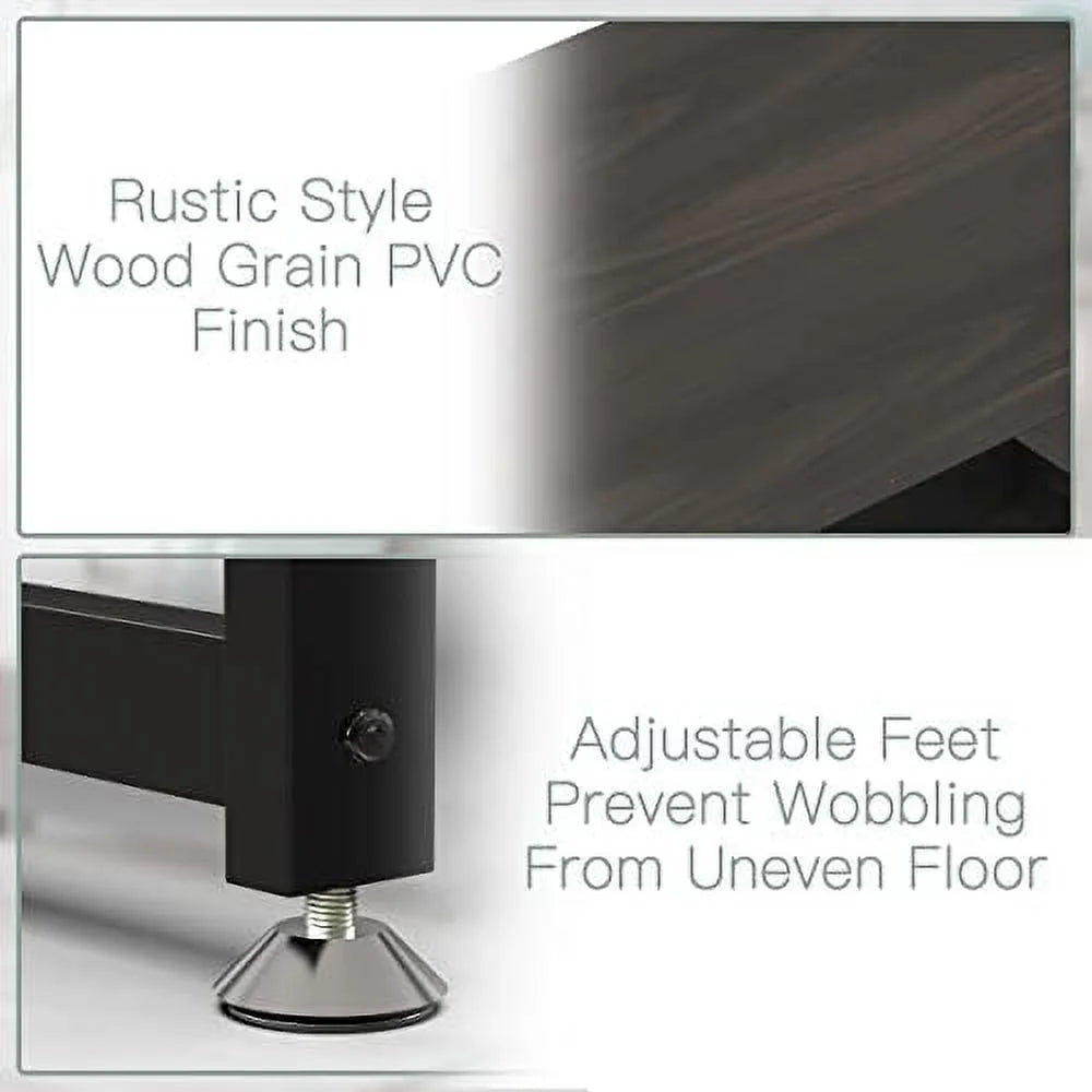 L Shaped Desk 55 inch with Shelves X488