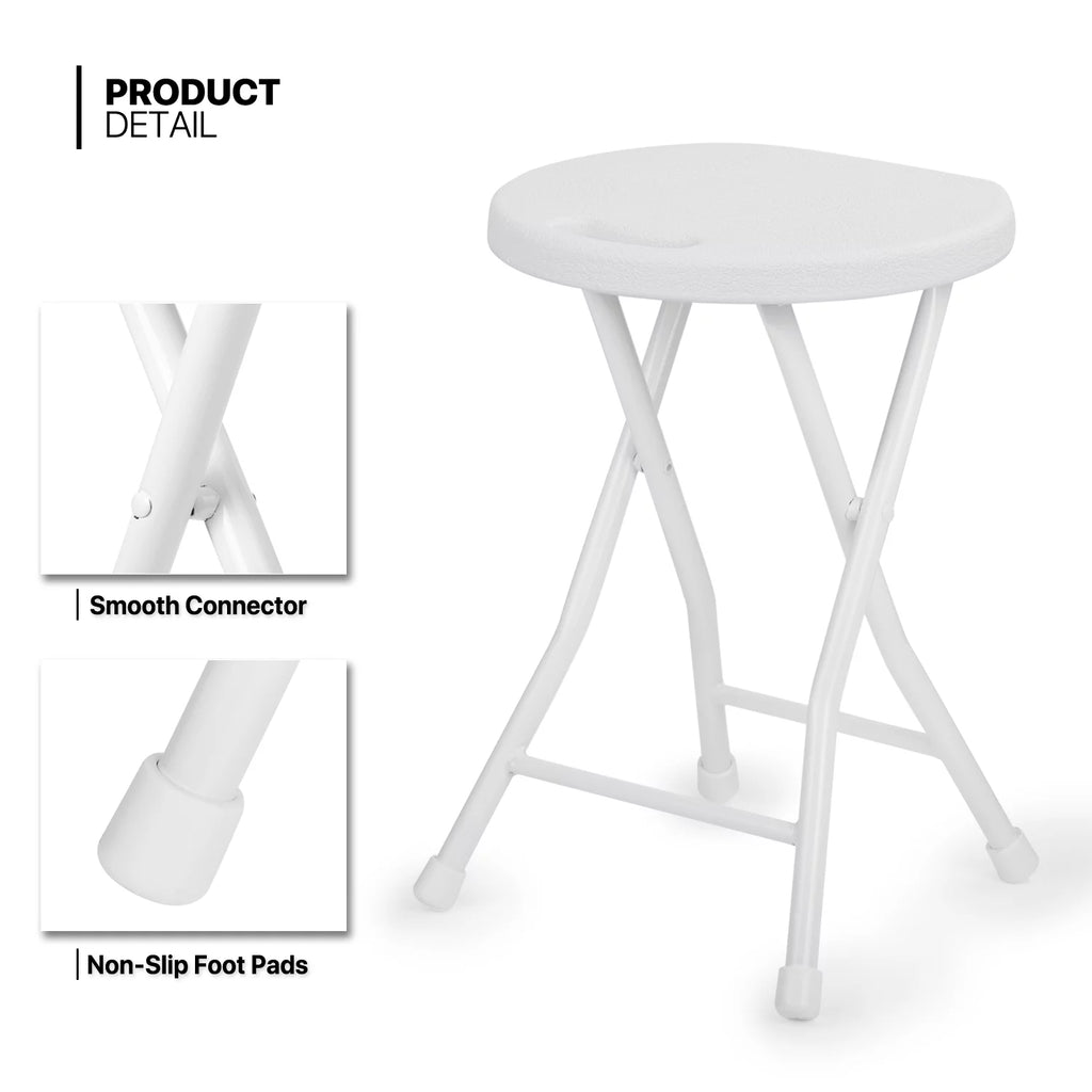 7 Pieces 4 FT Folding Round Table and Chair Set Q76116