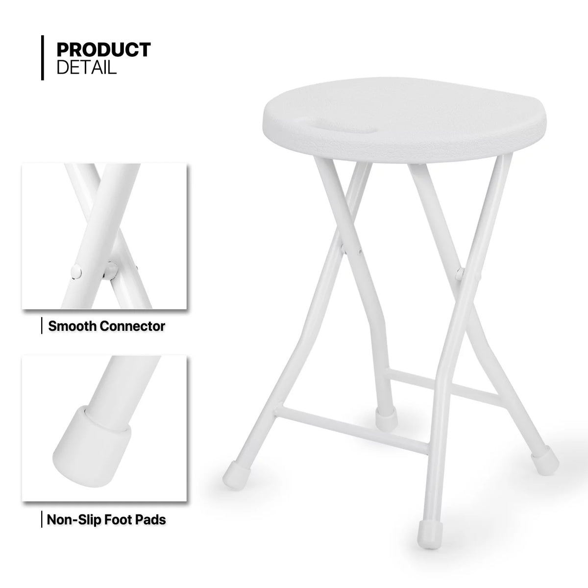 7 Pieces 4 FT Folding Round Table and Chair Set Q76116