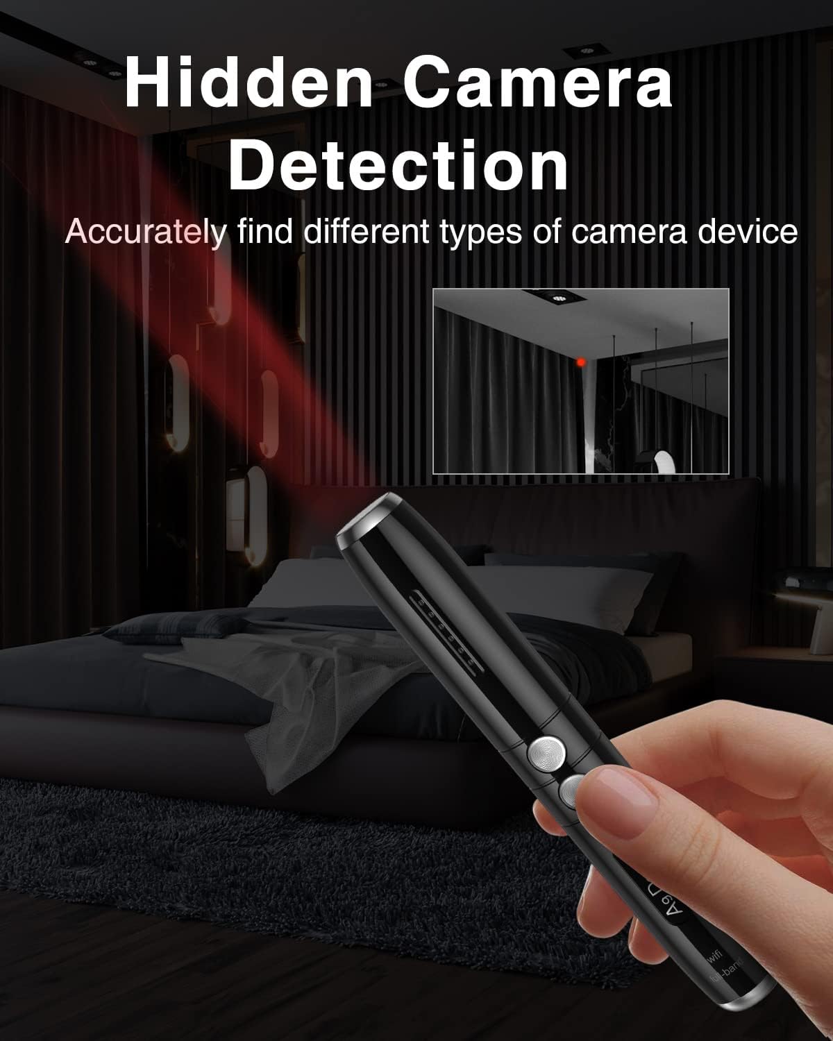 Portable Wireless Bug Detector with 5 Levels Sensitivity V53458