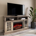 60 Inch TV Stand with Open Storage Shelves & Cabinets J97228