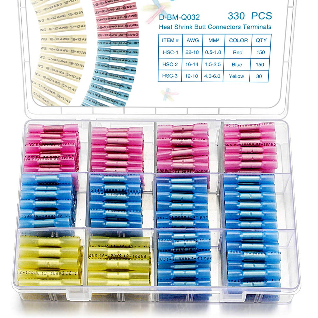 660 PCS Waterproof Insulated Heat Shrink Butt Connectors L1371