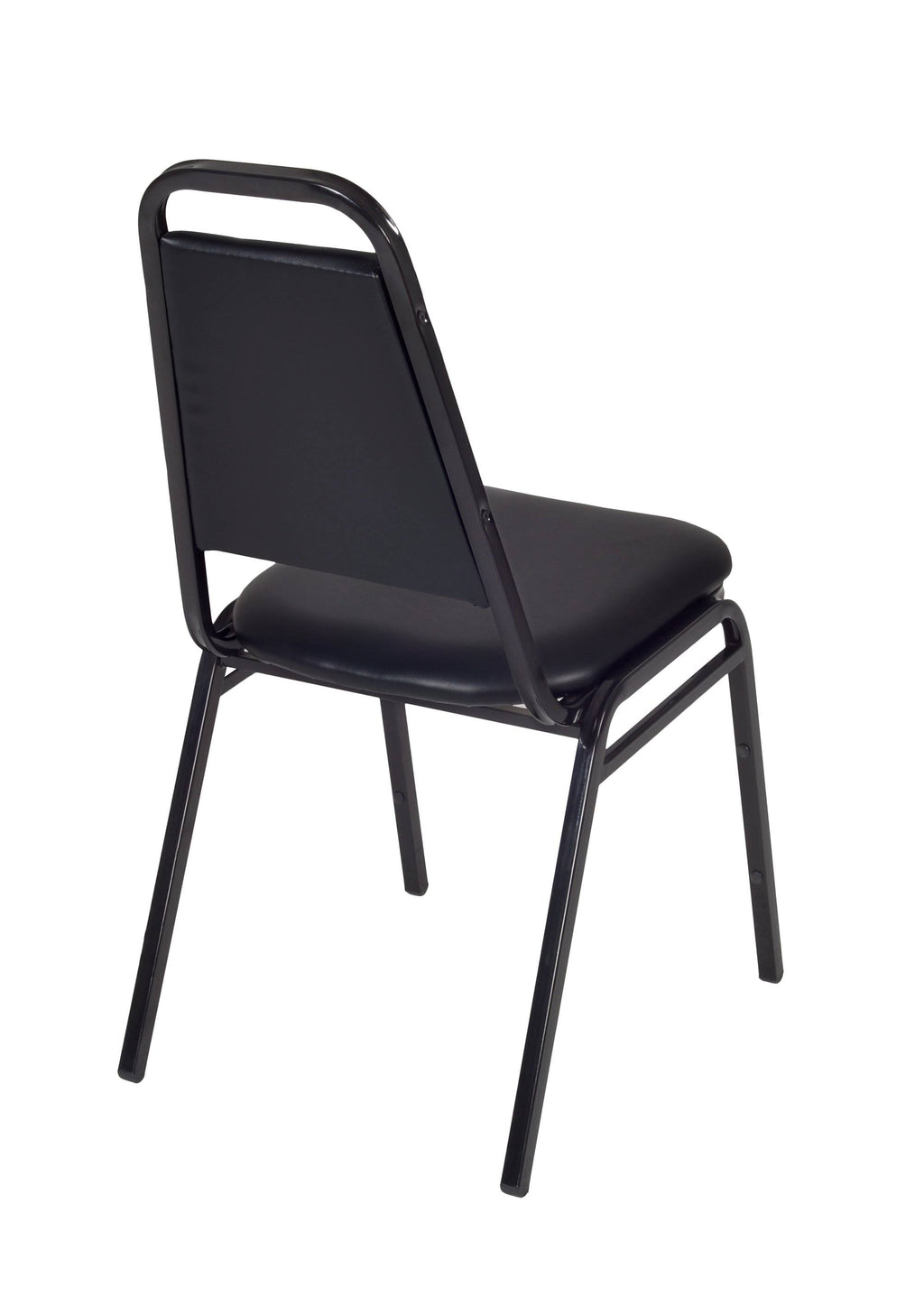 Maple Square Breakroom Table & 4 Black Stack Chairs Y5890