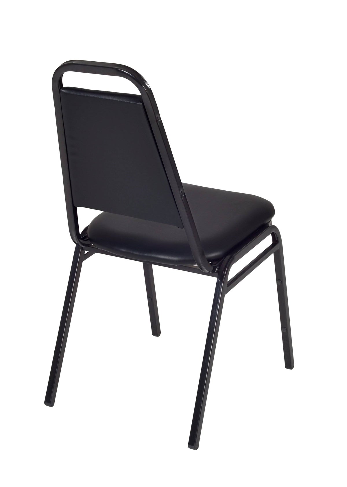 Maple Square Breakroom Table & 4 Black Stack Chairs Y5890