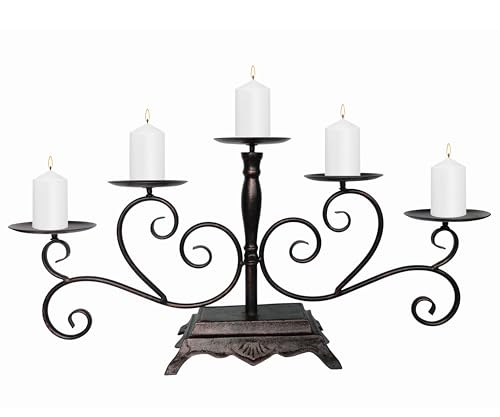 Black Iron Candelabra Candle Holder M839
