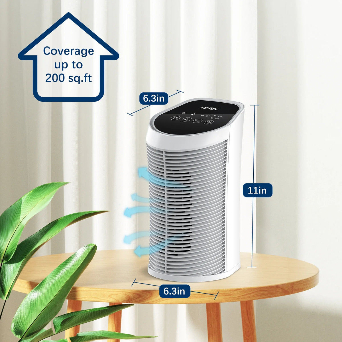 Air Purifier True HEPA Filter 3 Speeds V402794