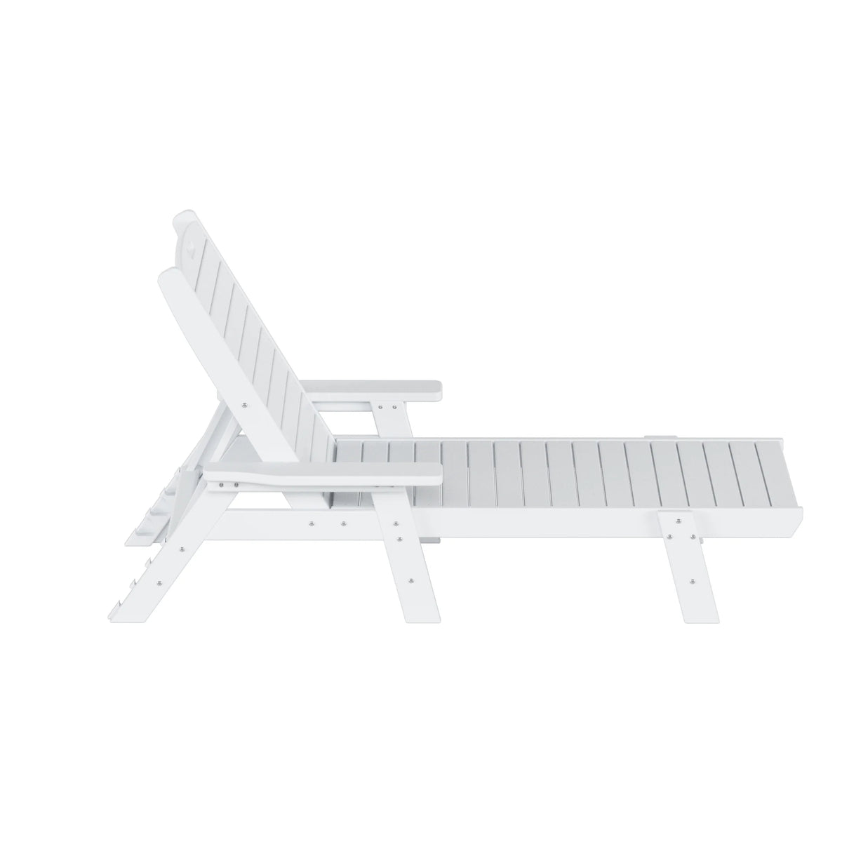 White Outdoor Lounge Chairs Set of 2 T5878