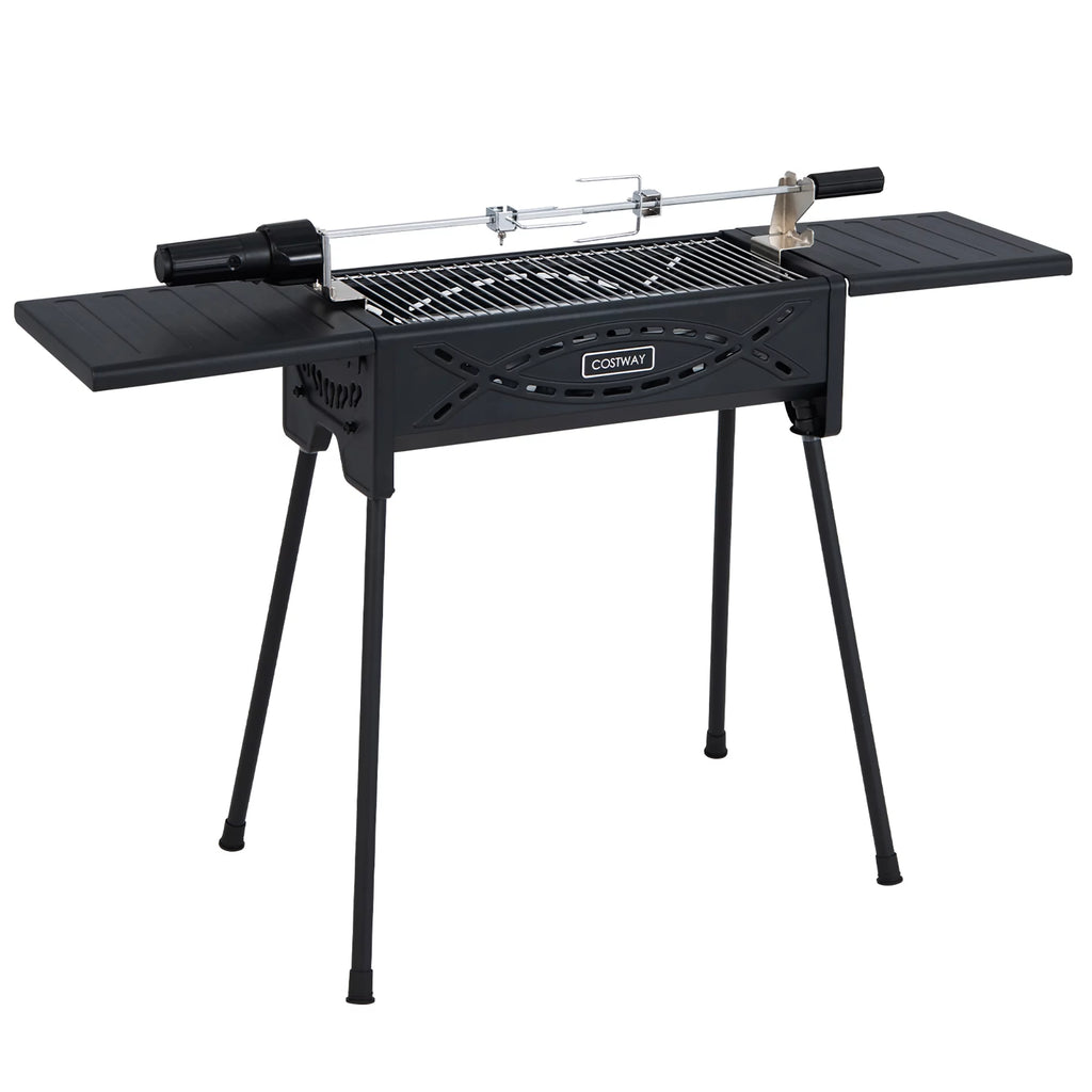 Portable Charcoal Grill with Removable Legs & Side Trays F637336