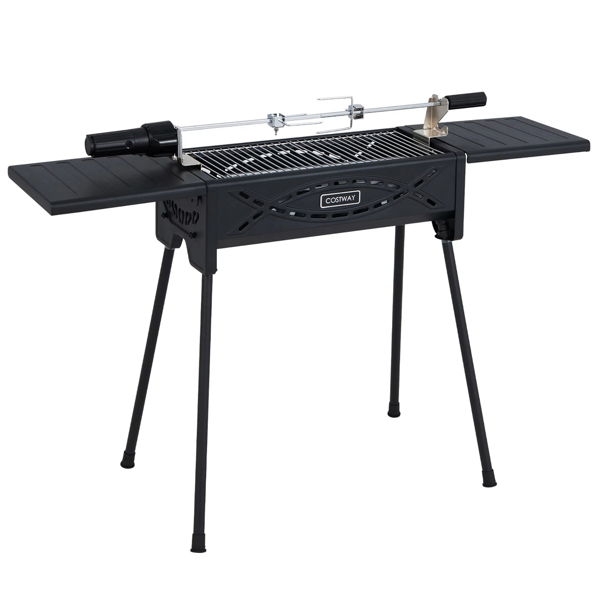 Portable Charcoal Grill with Removable Legs & Side Trays F637336