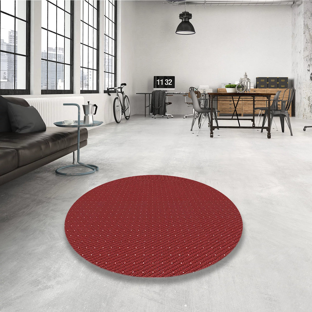 Machine Washable Red 5' x 8' Area Rugs A1085