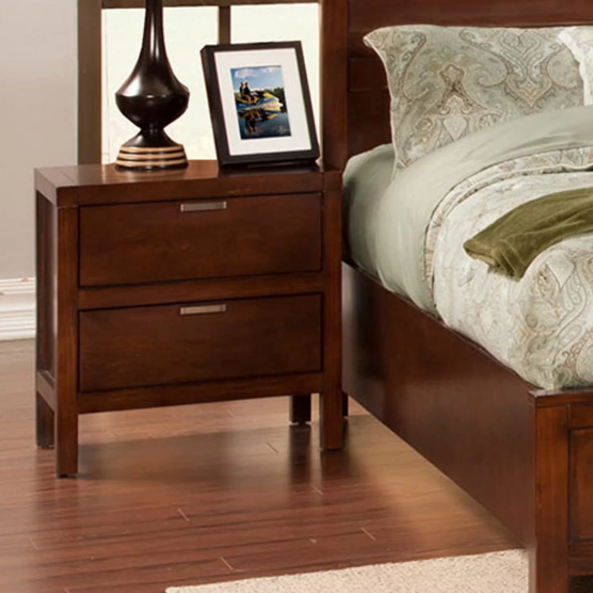 Brown Wood Nightstand H467