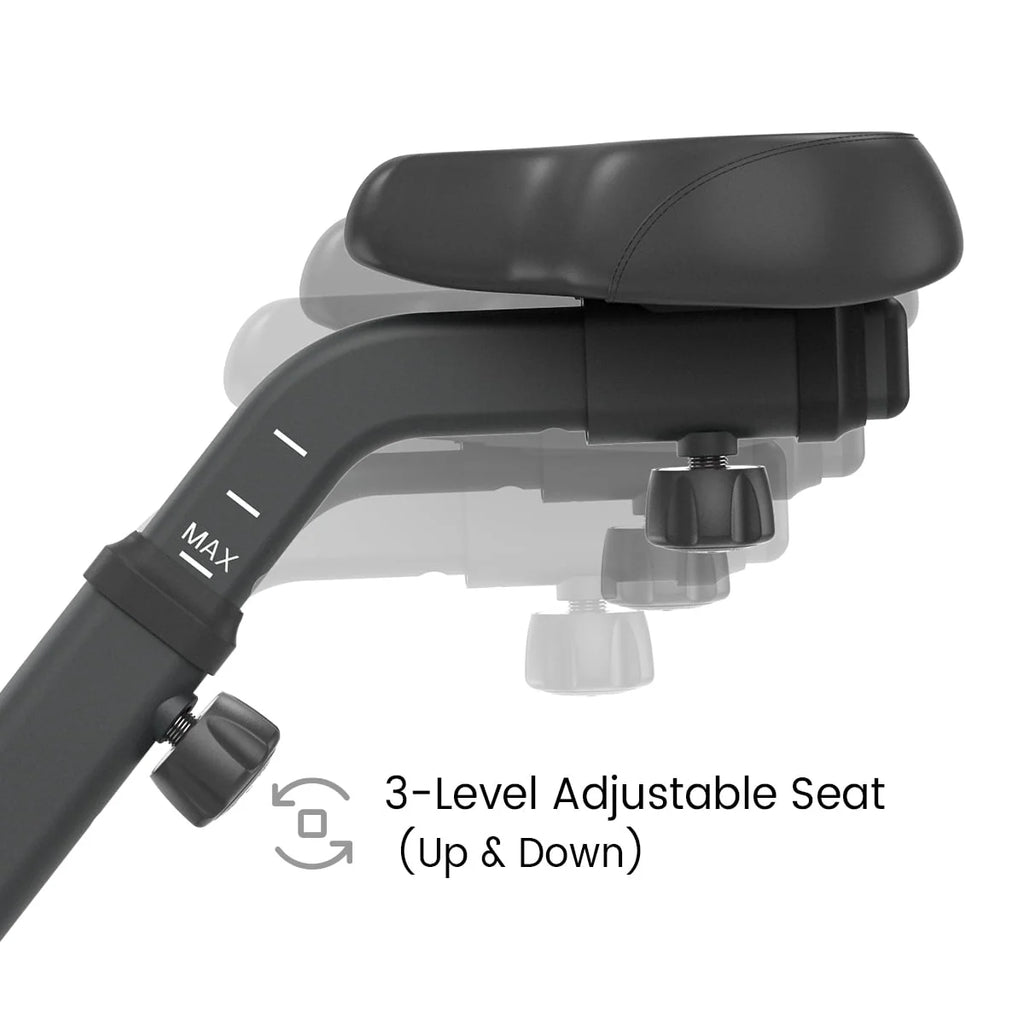 Upright Foldable Stationary Bike Black T198