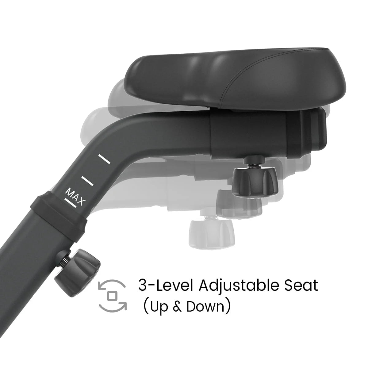 Upright Foldable Stationary Bike Black T198