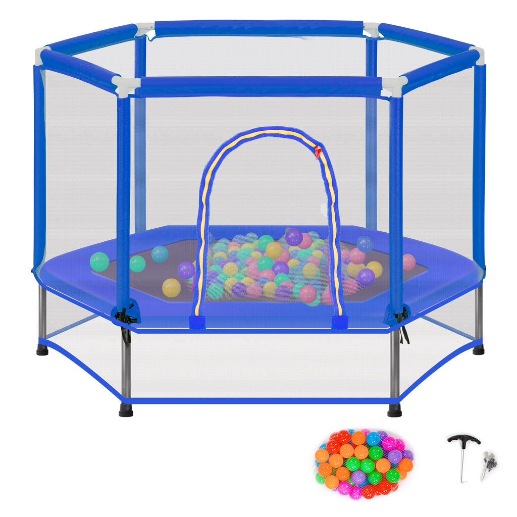 55'' Trampoline with Enclosure Net and Balls D531