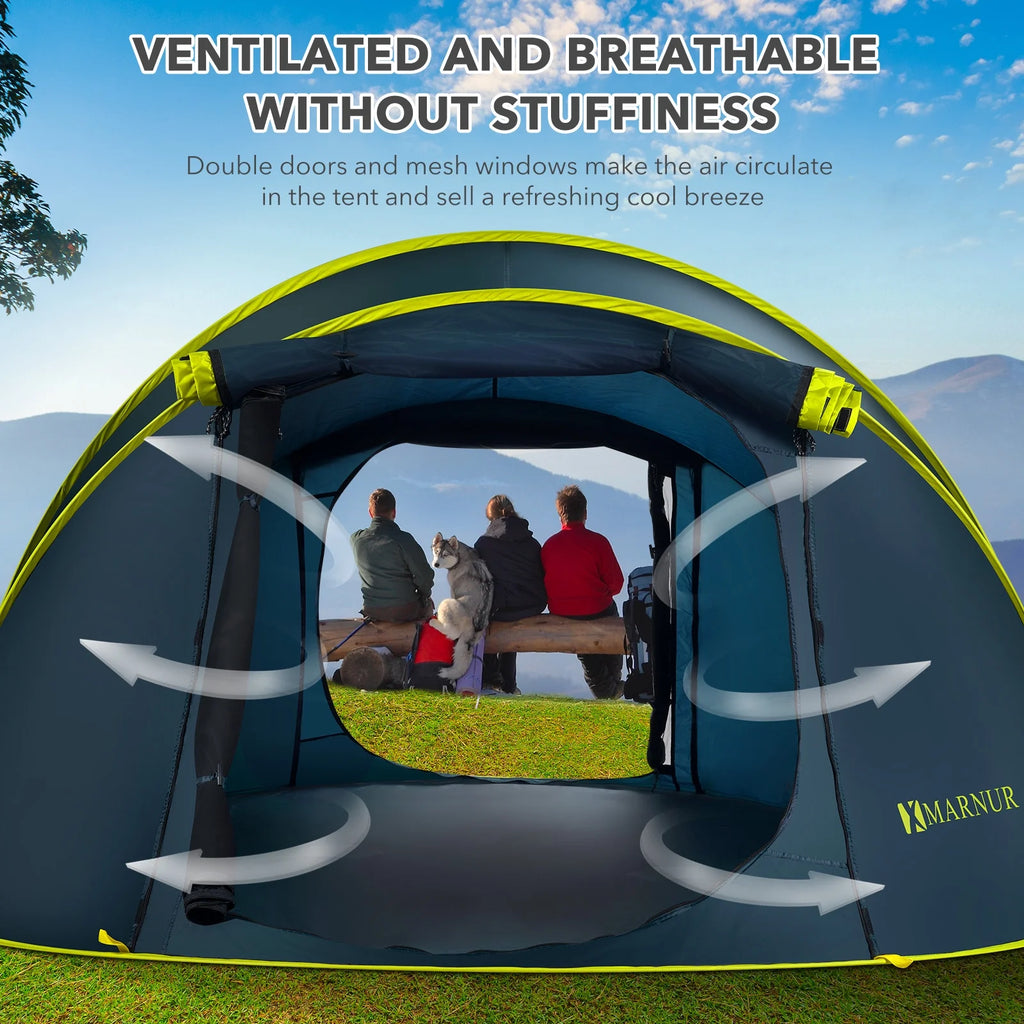 4-Person Waterproof Pop Up Camp Tent W733