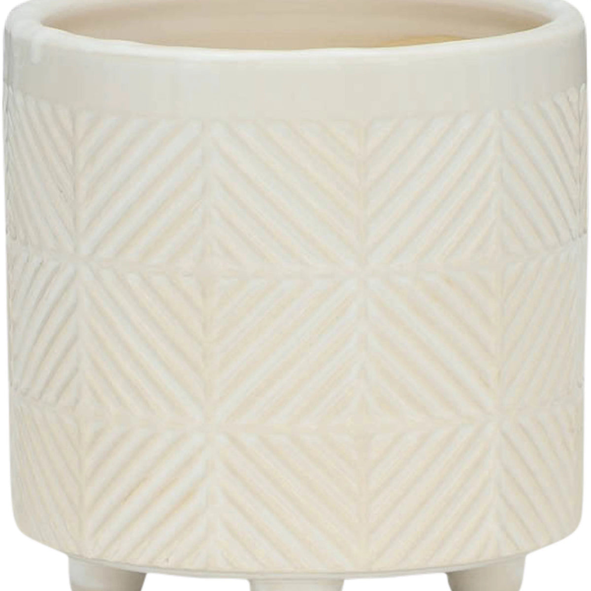 Set Of 2 8" Textured Ceramic Planters S429922