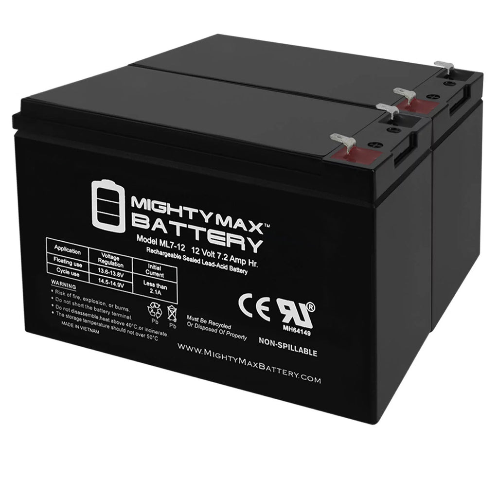 12 Volt 7ah Rechargeable Battery with F1 Terminals J819