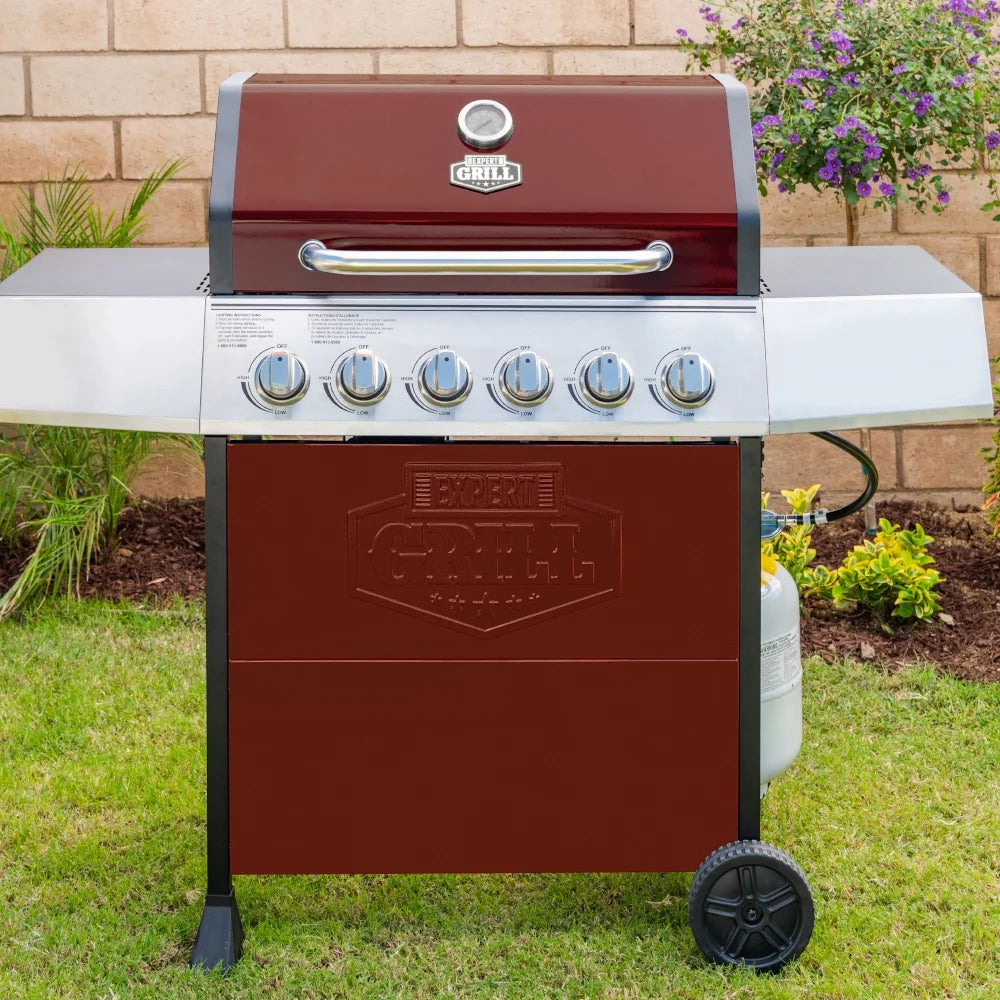 6 Burner Propane Gas Grill in Black G920