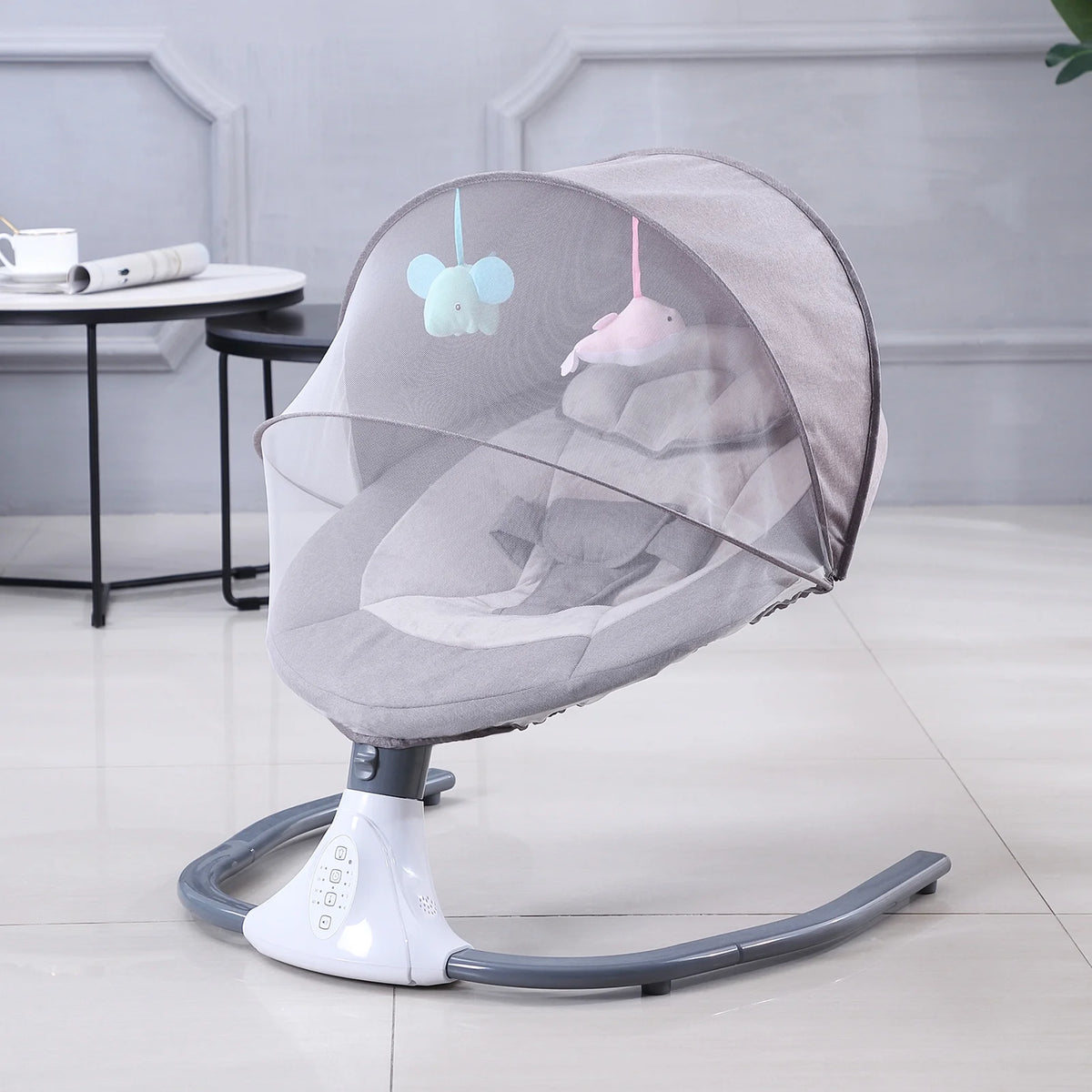 Electric Baby Swing and Bouncer with Remote Control and Mosquito Net I98055