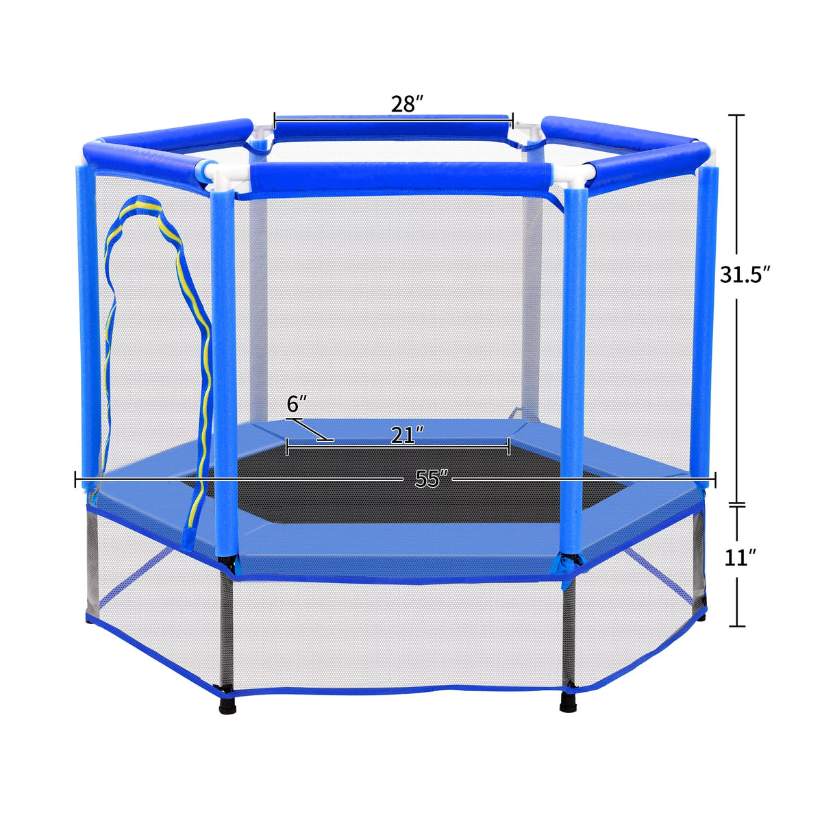 55'' Trampoline with Enclosure Net and Balls D531