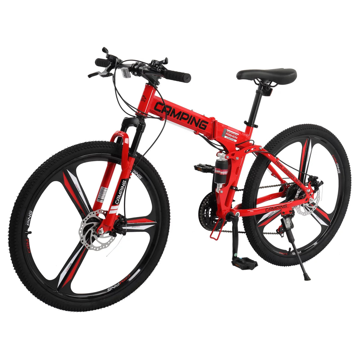 Folding Mountain Bike 21 Speed Black M8194