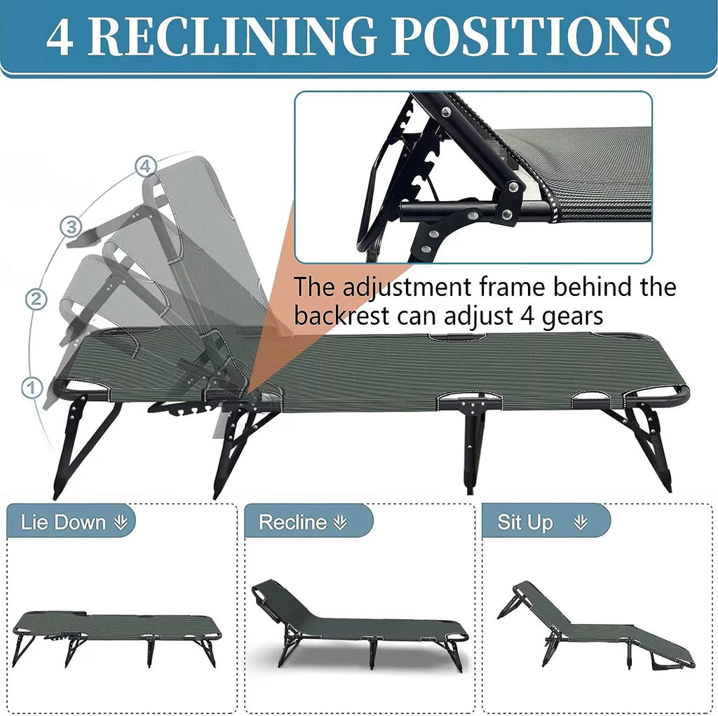 Folding Bed Cot with 2 Sided Mattress W331774