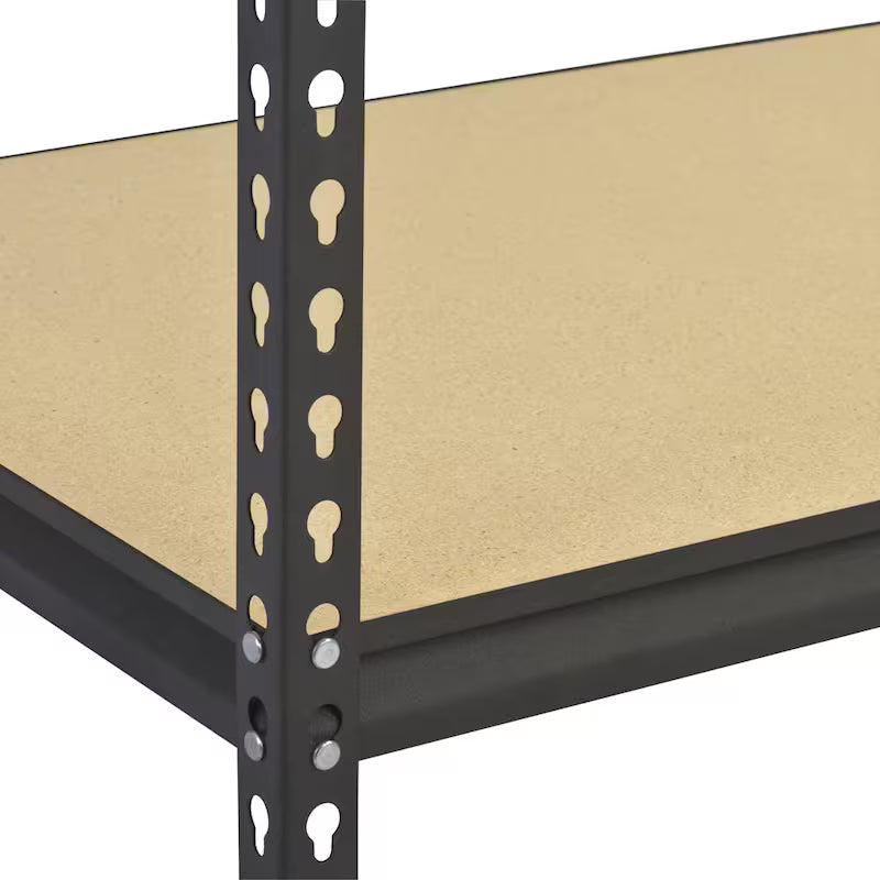 5-Tier Heavy Duty Steel Shelving Unit in Black Z30556