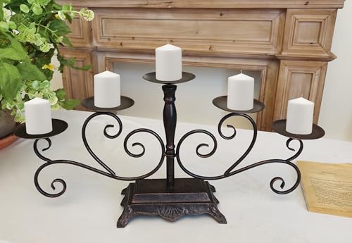 Black Iron Candelabra Candle Holder M839