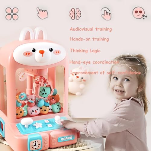 Mini Claw Machine Electronic Arcade Candy Grabber with Sound & 20 Mini Plush Toys K35482