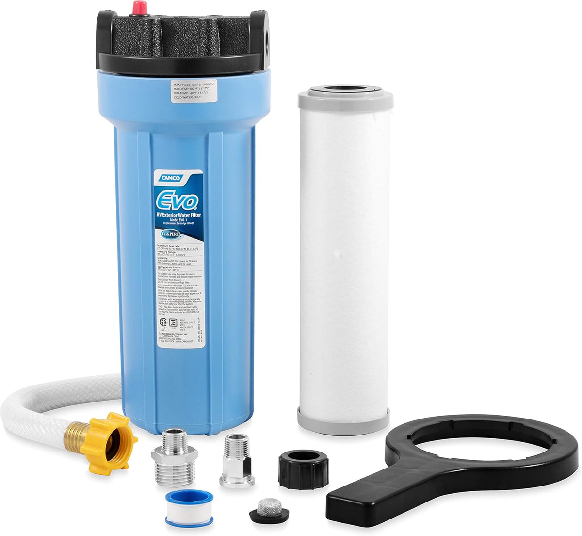 White RV & Marine Water Filter B8925
