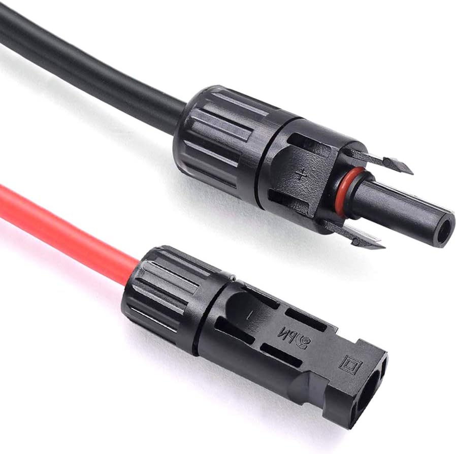 10 AWG 50 Feet Solar Extension Cable with Female and Male Connector D644